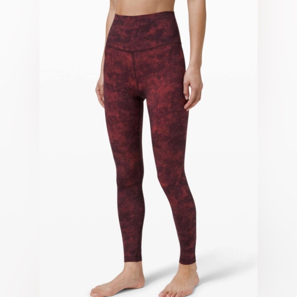 Lululemon‎ Align HR Pant 28" *Lunar New Year Intricate Oasis Multi Red Size 2